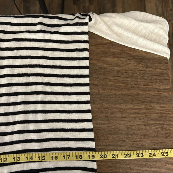 LILLA P black and white stripe open cardigan S - Picture 10 of 12